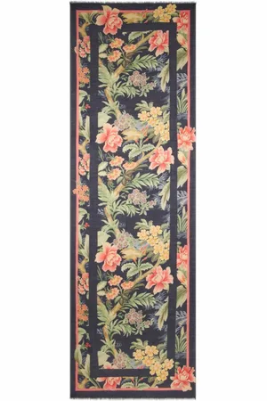 Etro Floral-print wool-silk blend scarf