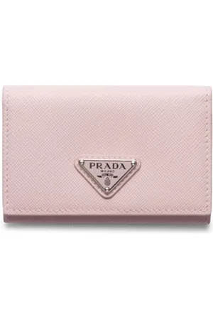 Prada Triangle-logo leather cardholder