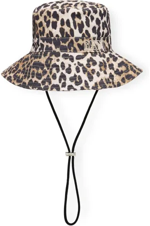 Ganni Leopard-print bucket hat