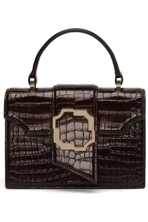 MALONE SOULIERS Audrey croc-embossed leather mini bag
