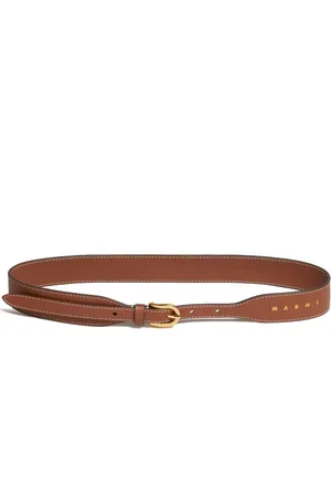 Marni Logo-print leather belt