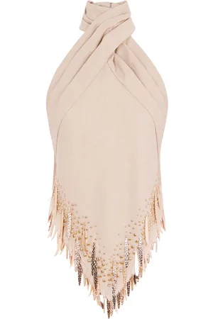 Paco rabanne Fringe-detail halterneck top
