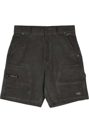 Izzue Logo-plaque faded-effect cargo shorts