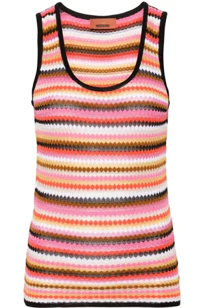 Missoni Striped ribbed-knit tank top