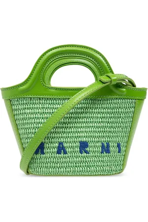Marni Micro Tropicalia logo-embroidered tote bag