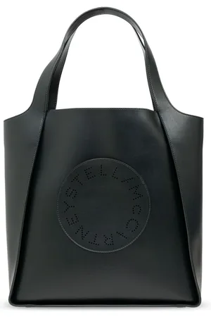 Stella McCartney Logo-perforated faux-leather tote bag