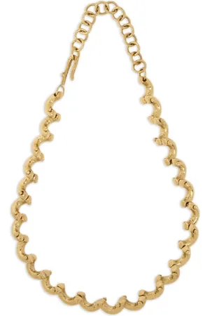 ULLA JOHNSON Wave brass necklace