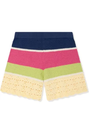 Emporio Armani Crochet-knit cotton shorts