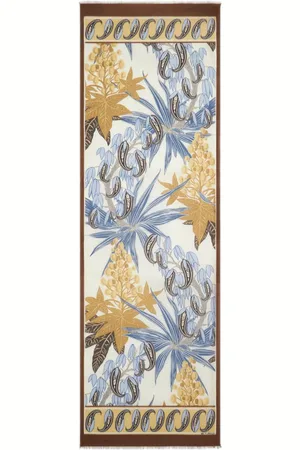 Etro Frayed floral-print scarf