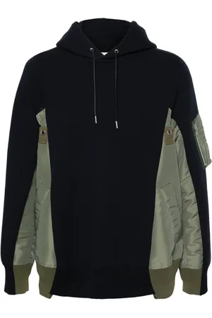 SACAI Panelled drawstring hoodie
