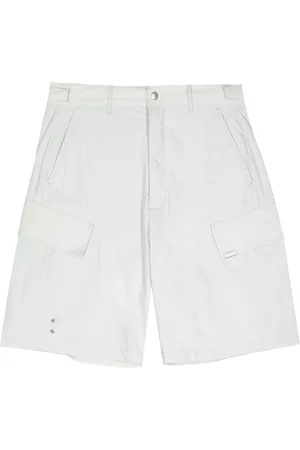 Izzue Logo-plaque eyelet-detail cargo shorts