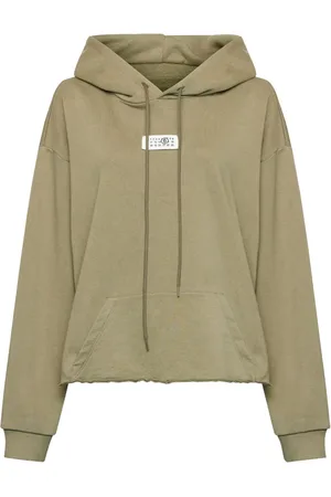 Maison Margiela Numeric raw-cut-hem hoodie