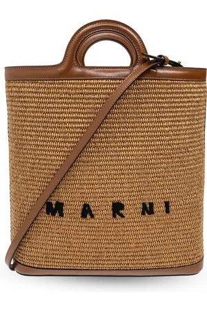 Marni Tropicalia straw tote bag