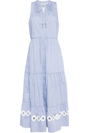 Sachin & Babi Positano pinstripe-pattern midi dress