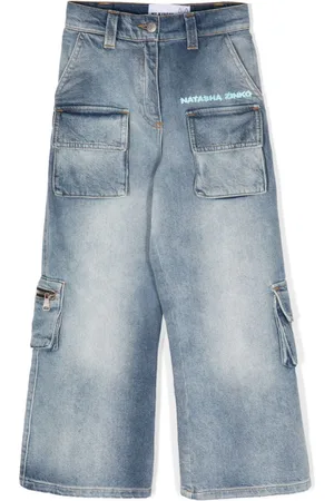 Natasha Zinko Logo-print cotton cargo jeans