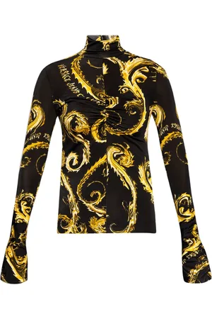 VERSACE Barocco mock-neck ruched top