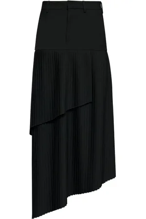 Maison Margiela Asymmetric fluid gabardine maxi skirt