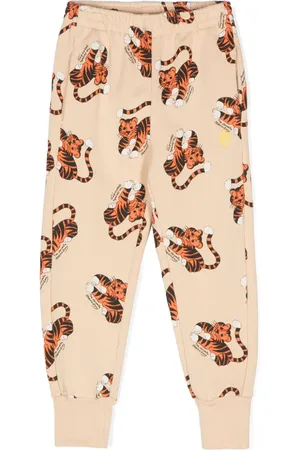 The Animals Observatory Tiger-print cotton track pants