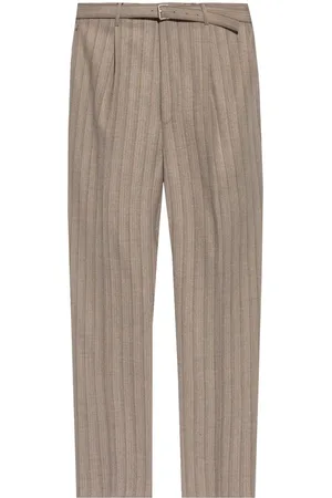 Etro Belted striped wool trousers