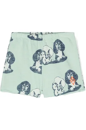 The Animals Observatory Dog-print cotton shorts