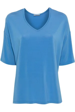 LE TRICOT PERUGIA V-neck drop-shoulder T-shirt