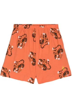 The Animals Observatory Tiger-print cotton shorts