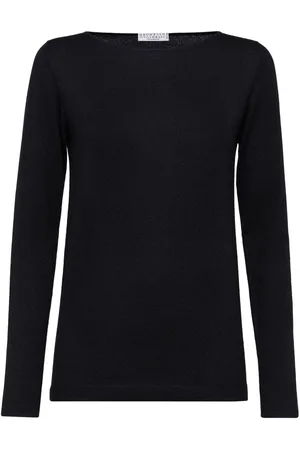 Brunello Cucinelli Cashmere-blend boat-neck jumper