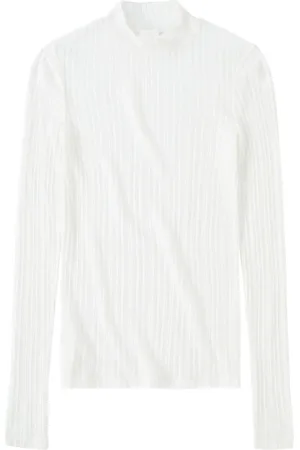 Closed Mock-neck lace top