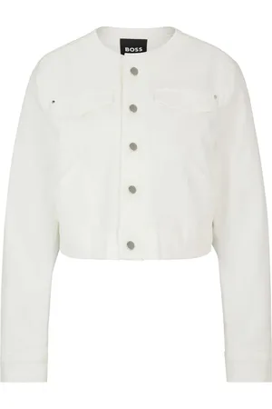 HUGO BOSS Logo-lettering denim jacket