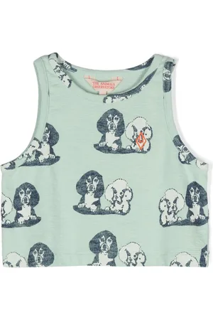 The Animals Observatory Hyena cotton cropped top