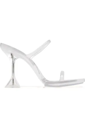 Amina Muaddi Brito 95mm clear mules