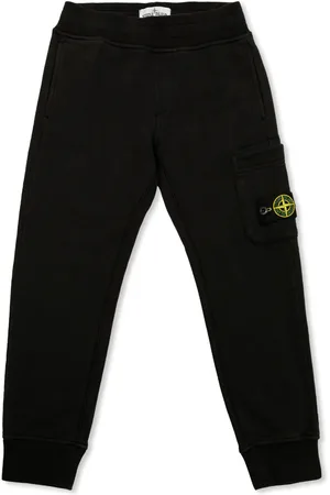 Stone Island Logo-patch cotton track pants