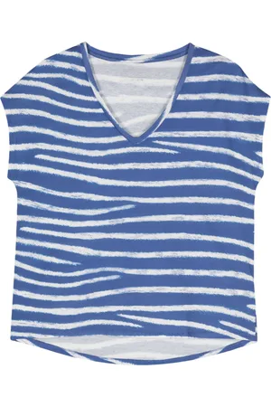 Majestic Striped V-neck T-shirt
