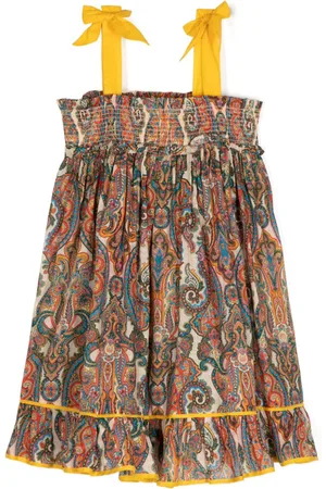 ZIMMERMANN Ottie paisley-print shirred dress