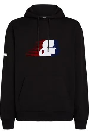 Karl Lagerfeld Paris flocked-logo hoodie