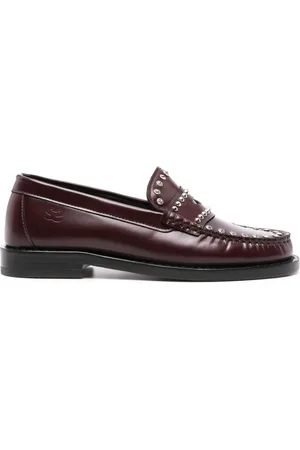 Sandro Studded leather penny loafers