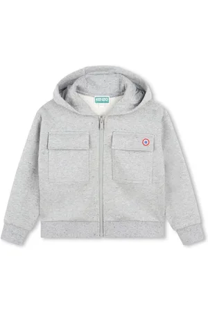 Kenzo Floral-embroidered zip-up hoodie