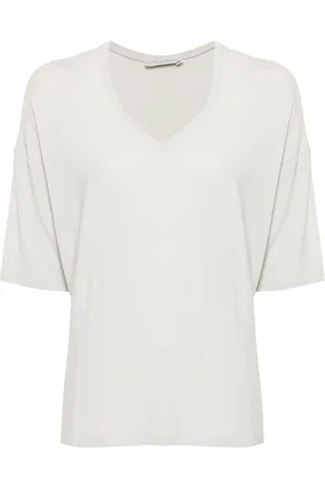 LE TRICOT PERUGIA V-neck drop-shoulder T-shirt