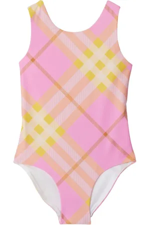 Burberry Vintage Check scoop-neck swimsuit