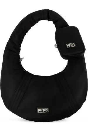 Kenzo Logo-appliqu?? ribbed-detail shoulder bag