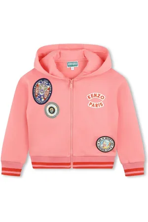 Kenzo Logo patches zipped hoodie