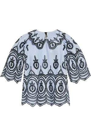 Munthe Broderie anglaise organic cotton blouse