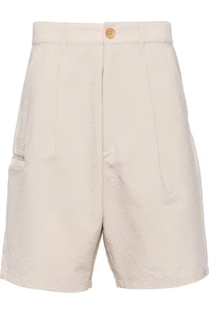 Izzue Logo-embroidered straigh-leg shorts