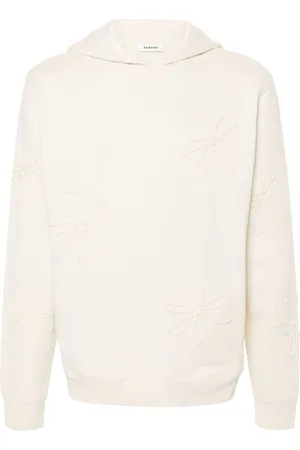 Sandro Floral-embroidered jersey hoodie