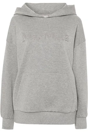 Max Mara Logo-embroidered m??lange hoodie