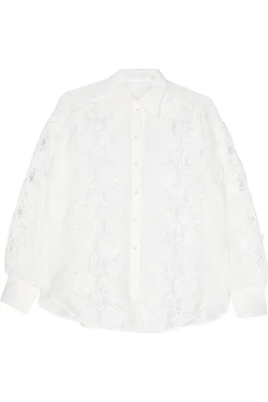 ZIMMERMANN Halliday floral-lace linen shirt