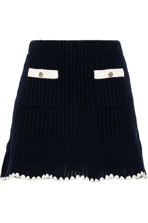 Self-Portrait Crochet-knit mini skirt