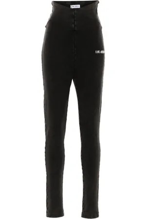 The Attico Logo-lettering high-rise leggings