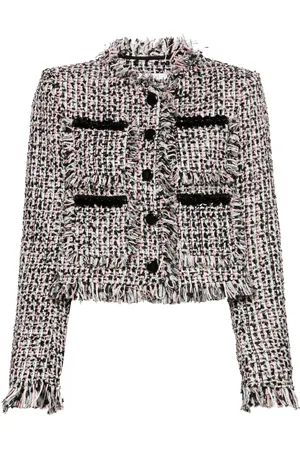 Self-Portrait Frayed tweed jacket