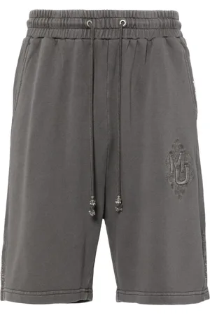 Musium Div. Logo-embroidered cotton track shorts